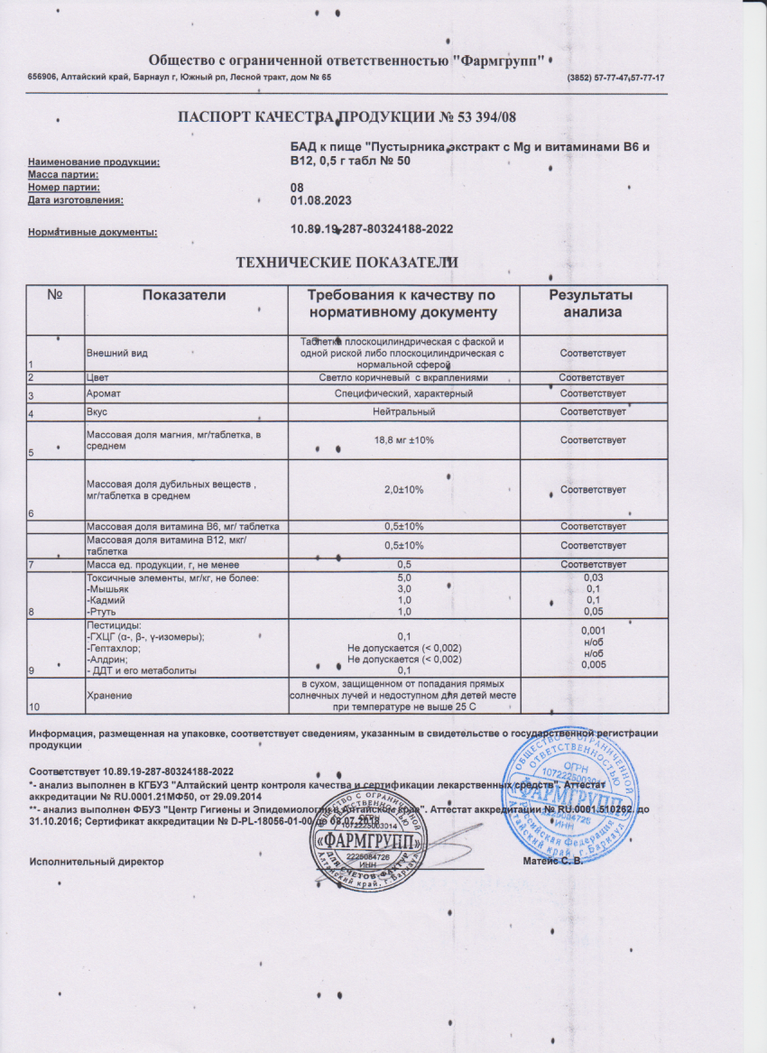 Паспорт №082023